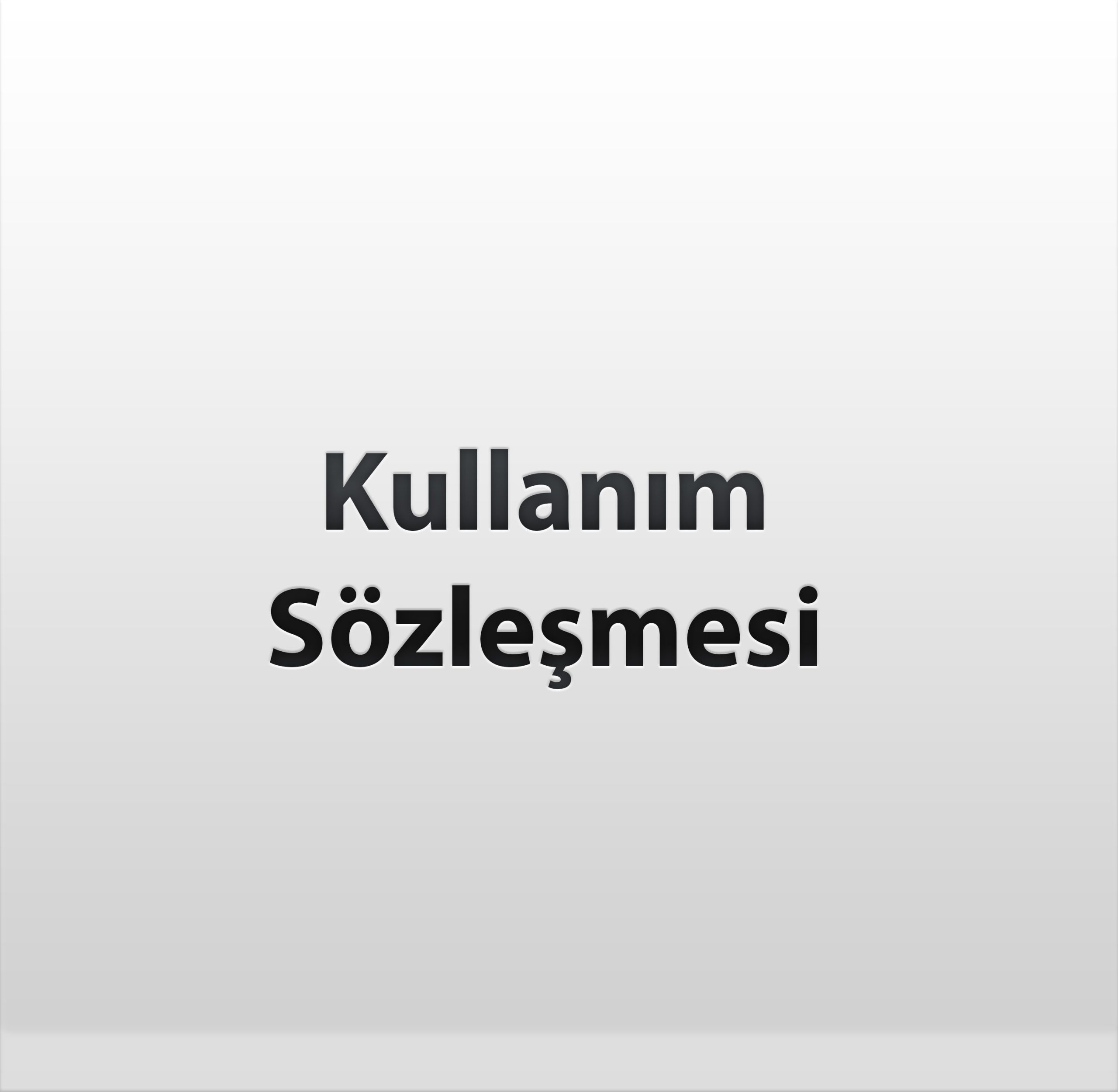 Kullanım Sözleşmesi